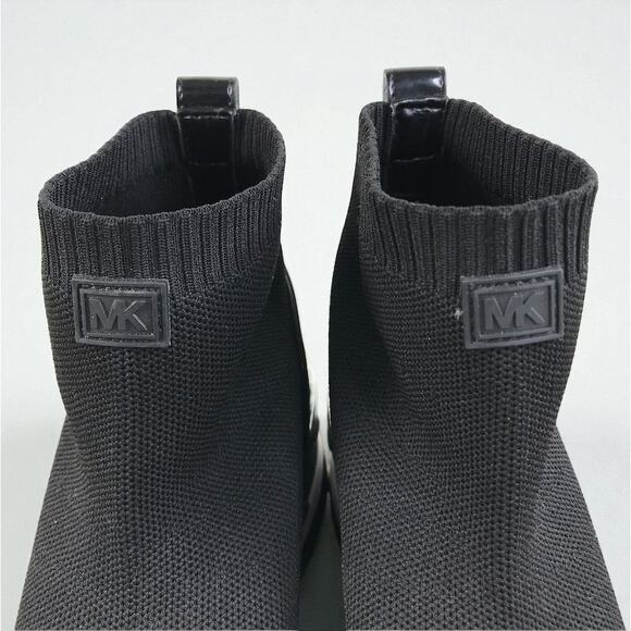 MICHAEL MICHAEL KORS Skyler Stretch-Knit Sock Sneaker Bootie Sz10 Black Stylish - Picture 5 of 13